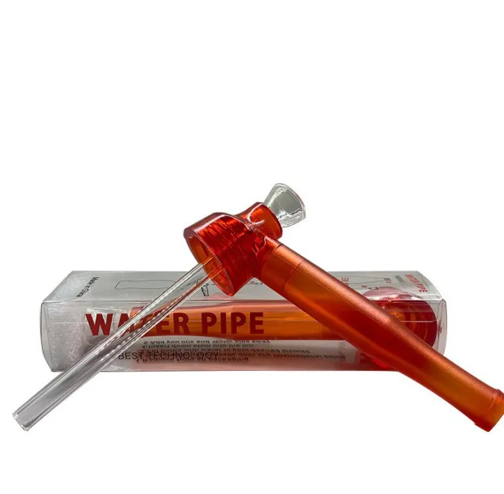 En son Sigara, Yüksek Borosilikat Cam 17 cm Boru Nargile Kapak Su Taşınabilir Çıkarılabilir Sigara Seti, Özel Stil Logosu Destek