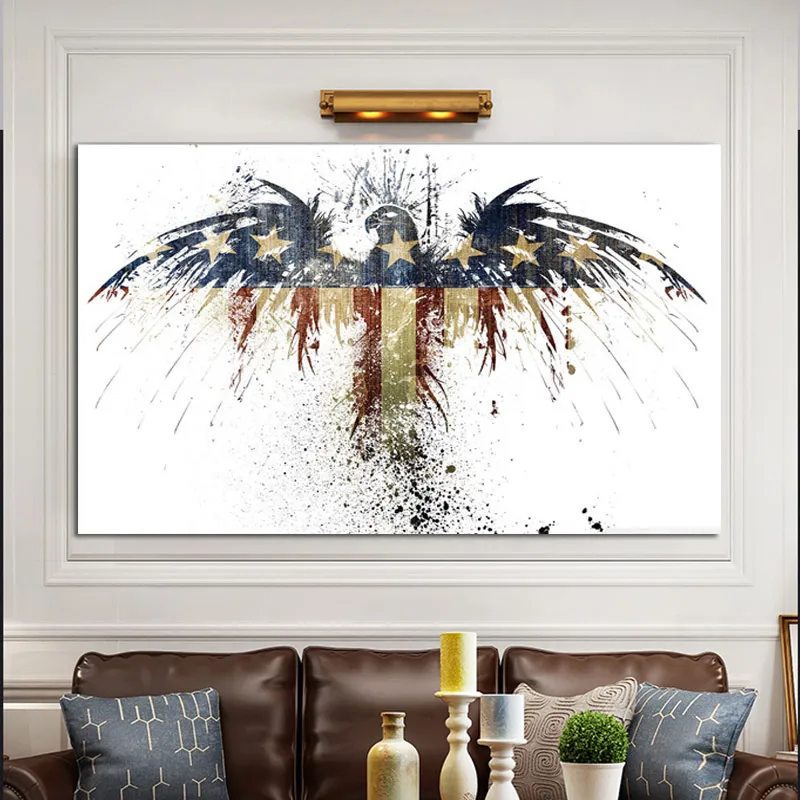 Abstrait aigle aile étoile moderne Animal peinture mur Art pour salon toile impression décor à la maison affiche imprime pas de cadre