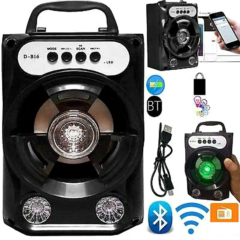 Radio pequeña con Bluetooth, radio portátil con altavoces de graves  pesados, radio digital con batería recargable, linterna LED