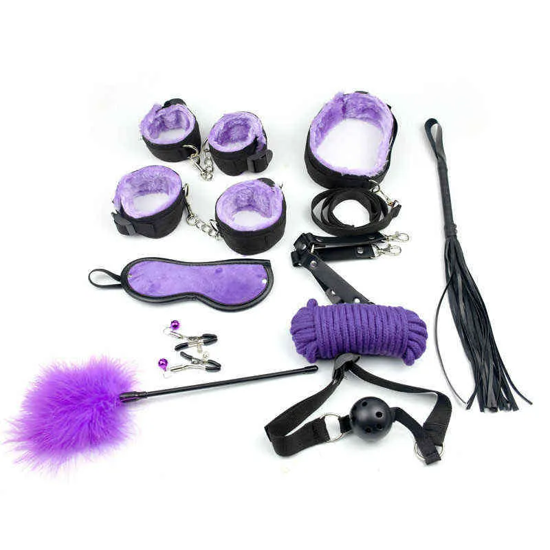 Bondages Seafeliz 10 stycken Sexspel Tillbehör Bondage RestraintHandcuff Straps Erotiska produkter Bandage Leksaker för Vuxen 1122