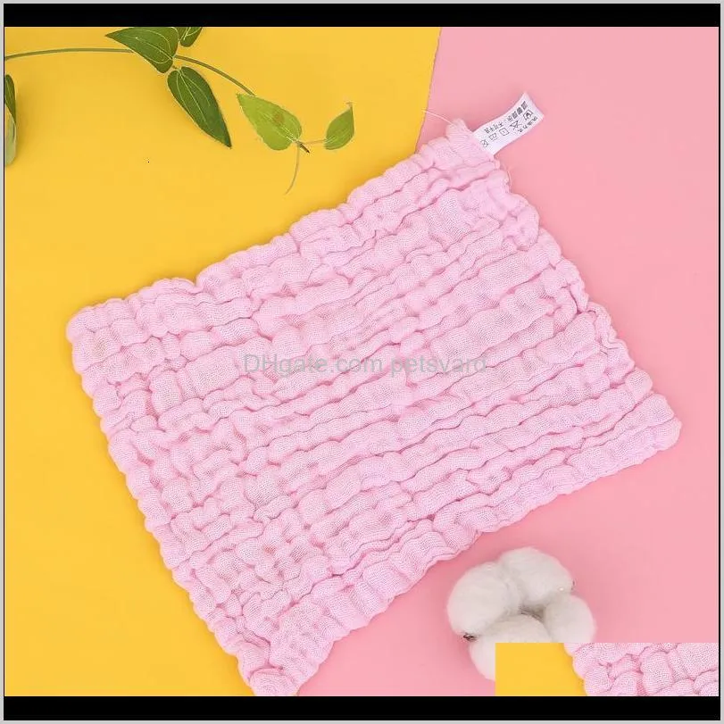 baby towel cotton plain square newborn handkerchief face towel infant wipe hands towel toddler bibs 70 o2