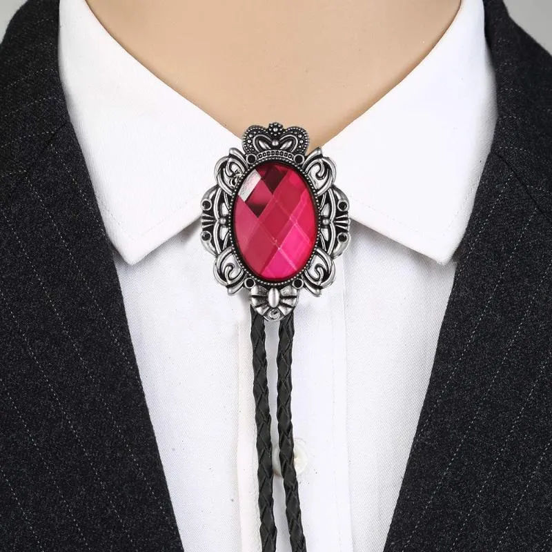 Красочный модный галстук-боло со стразами в стиле вестерн, ковбой, пастушка, галстук-боло для мужчин, аксессуары для одежды, галстук из цинкового сплава, свадебный подарок, кулон 221H