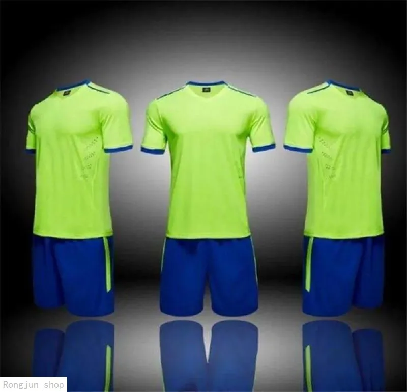 Mode Team Blank Jerseys Sets, 11 20 Custom, Träning Running Soccer bär kortärmad med shorts002
