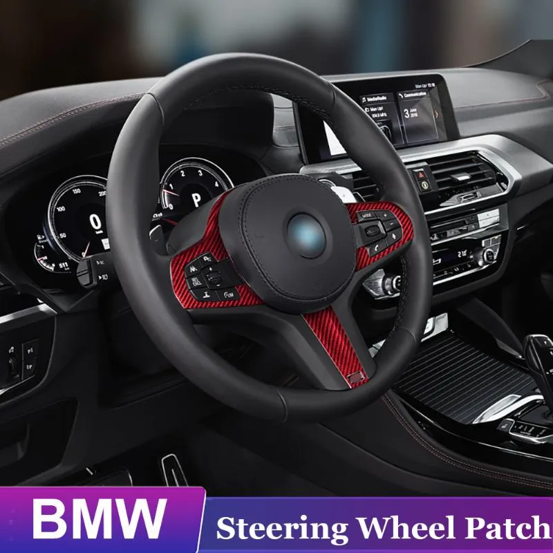 Steering Wheel Covers Carbon Fiber Trim Cover For 3 5 6 7 Series M Sport 325iM 330i 320Li 325liX Drive 325i 330Li 530i