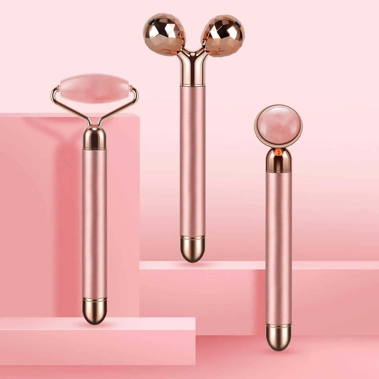 3-in-1 Electric Face Eye Jade Massage Roller Vibration Facial Lifting Rose  Quartz Massager from Dhgate Face Massager - price 3.25