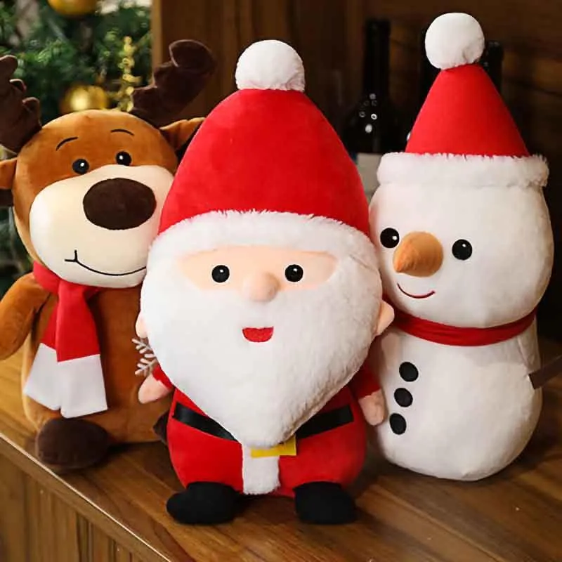 Fête de Noël Peluche Mignonne petite poupée de cerf Saint Valentin ange poupées oreiller de couchage Doux Animaux En Peluche Apaisant Cadeau Pour Enfants