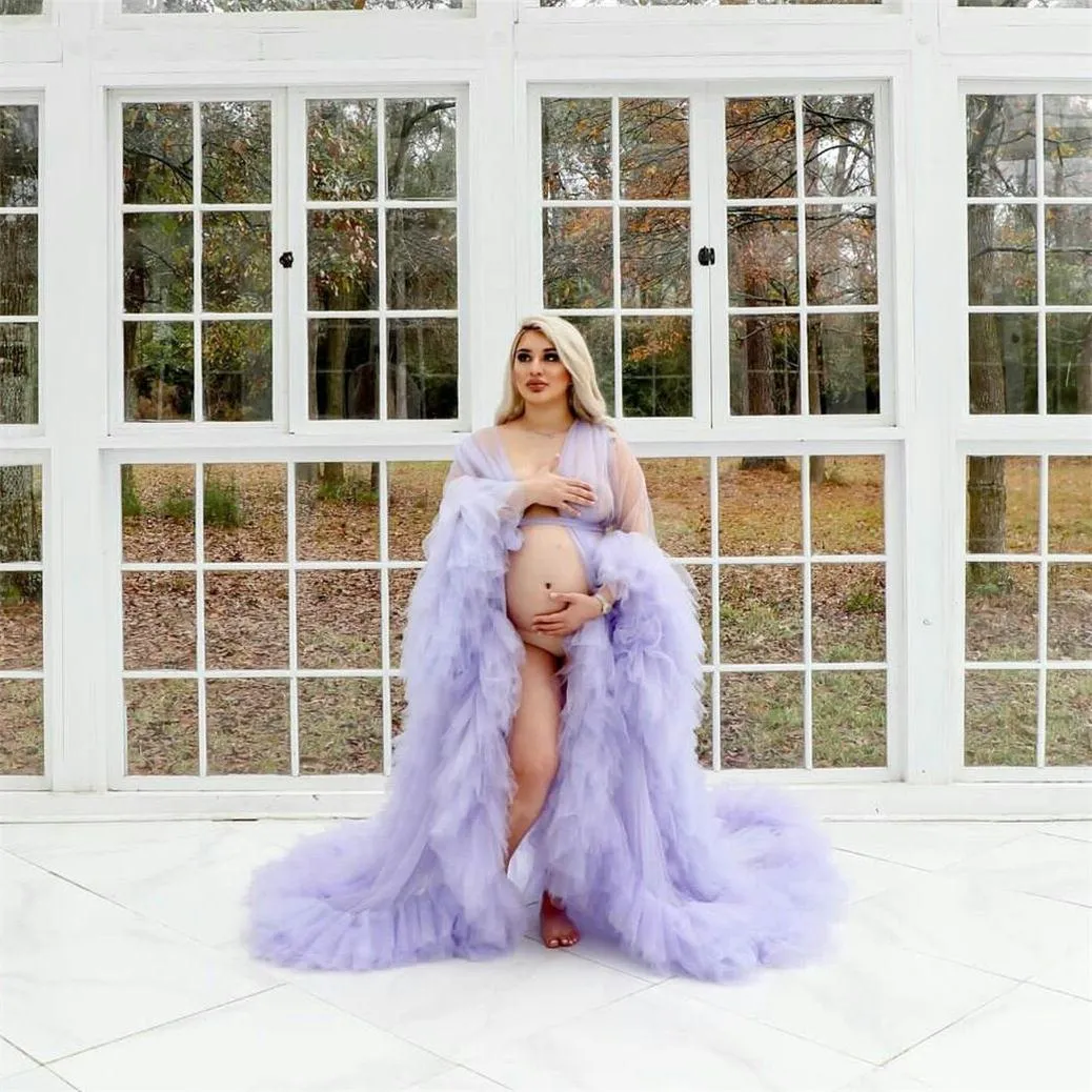 ラグジュアリーフリルイブニングドレス2021ラインロングローブプラスサイズの正式なプロデューブのガウン妊娠中の女性vestido de Novia