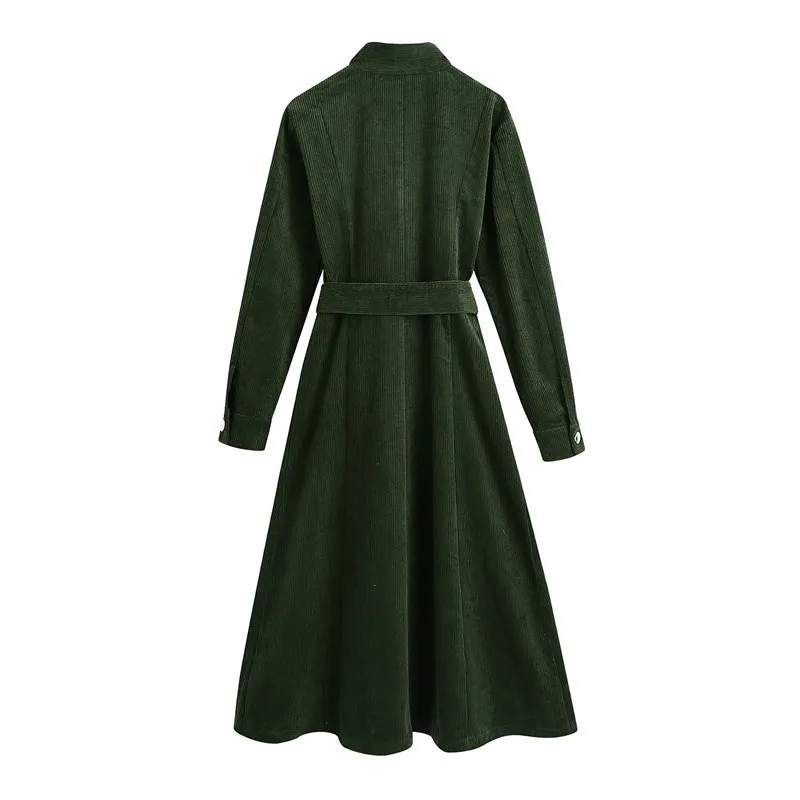green emerald velvet dress Dark Army Green Denim Thick Strap Midi Dress main image 0