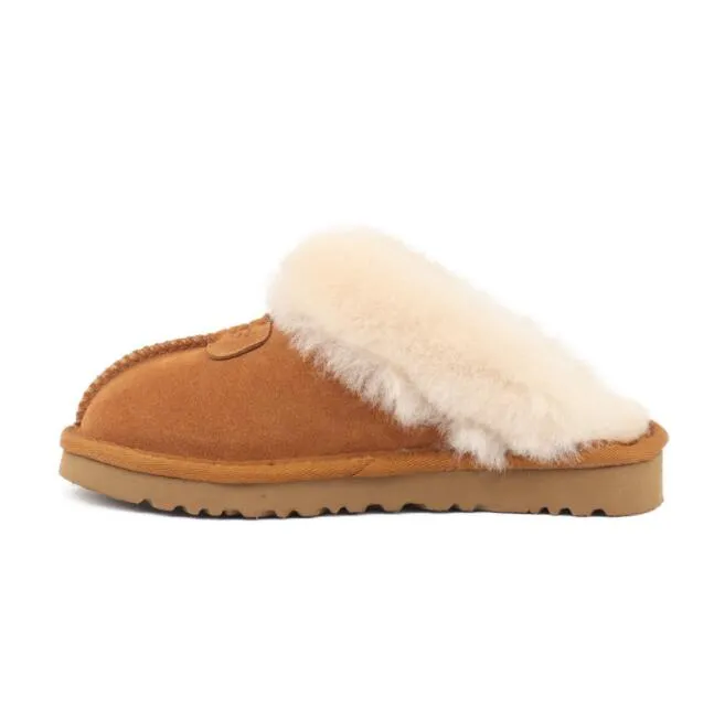 Hot sell classical AUS 5125 Warm slippers man women casual goat skin sheepskin keep warm snow slippers Lovers Beautiful gifts top quality U5125 Style