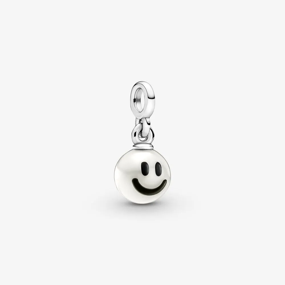 100% 925 Sterling Silver ME Happy Mini Dangle Charms Fit Original European Charm Bracelet Fashion Wedding Engagement Jewelry Accessories