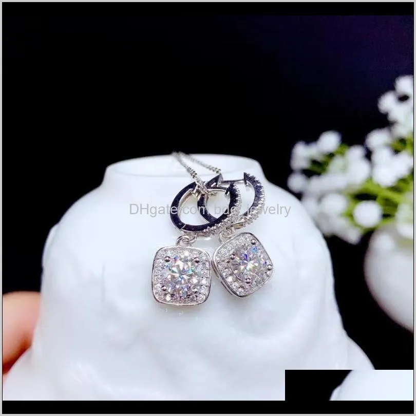 2021 new moissanite earrings women silver stud earrings 925 sterling silver shiny gem better than diamond gift gra certificate