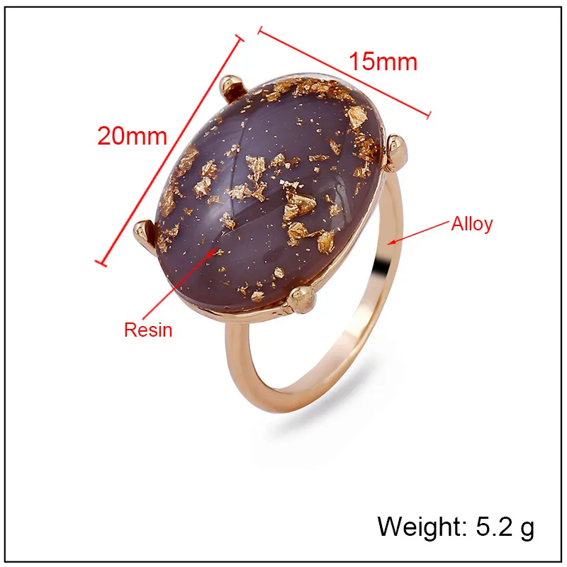 Nieuwe persoonlijkheid gouden folie ring creatieve kristallen ringen mix grootte 16 tot 19