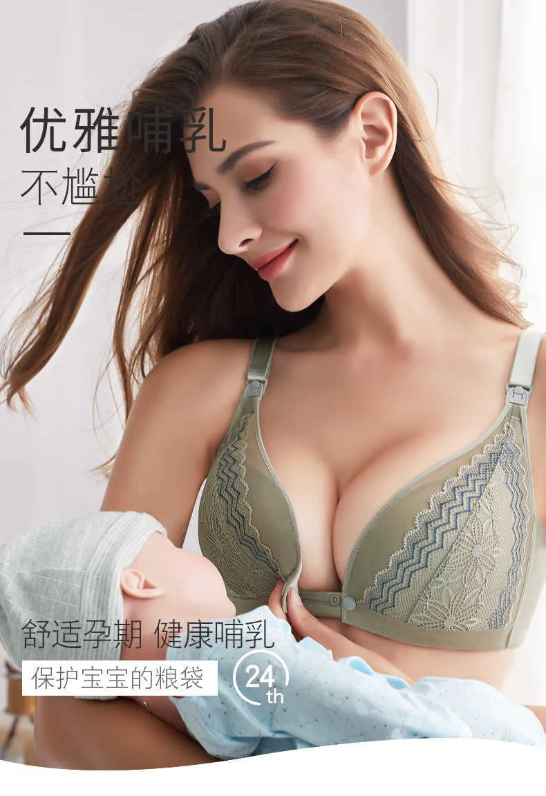 Large Lace Nursing Bra For Women Front Open Breastfeeding Bra Underwear For  Pregnancy And Maternity Wear Y0925 From Mengqiqi05, $9.11