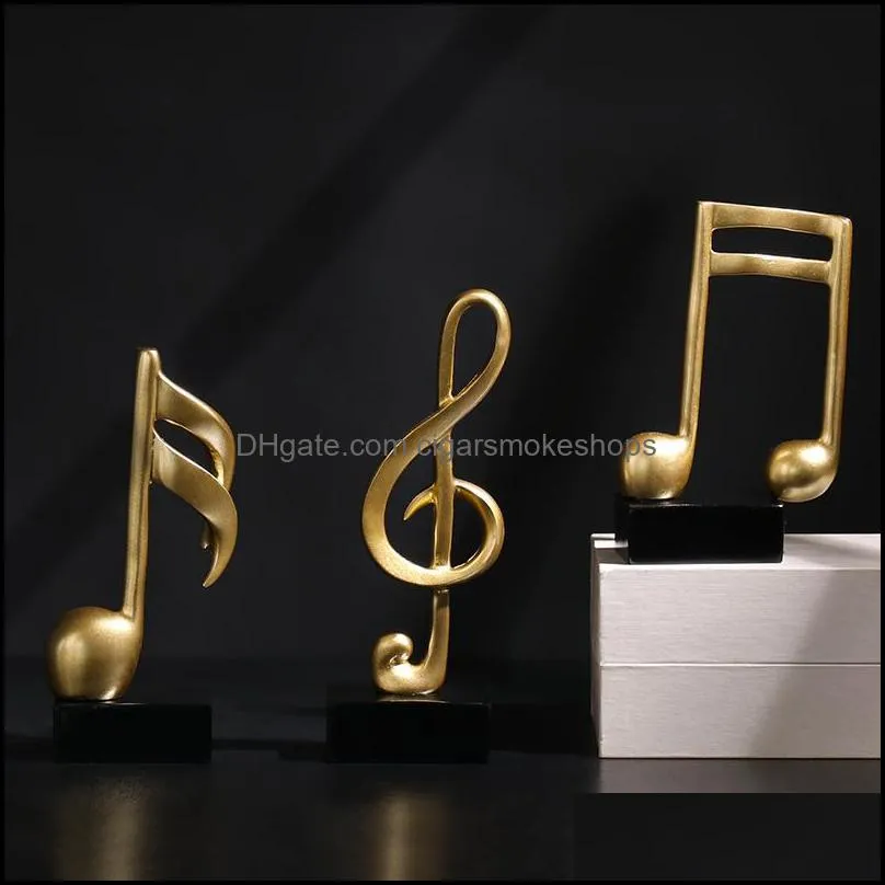 3Pcs Modern Creative Light Luxury Musical Note Decoration Shop Music Room Desktop Art Fashion Decoration Crafts Furnishings