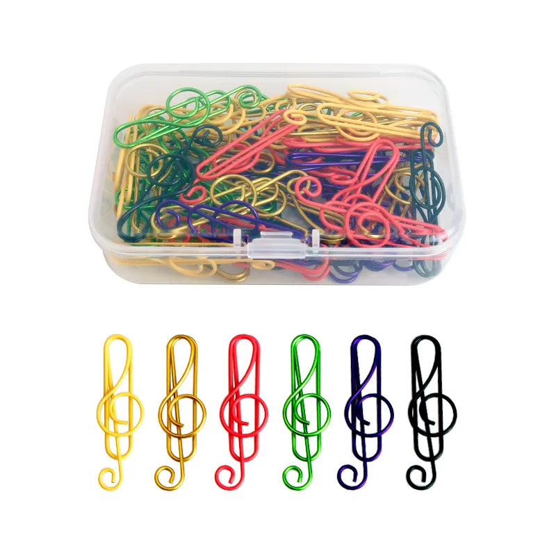 Music Note Paper Clips School Office Paperclip Photos Tickets Notes Letter Clips Filing Supplies FA1558