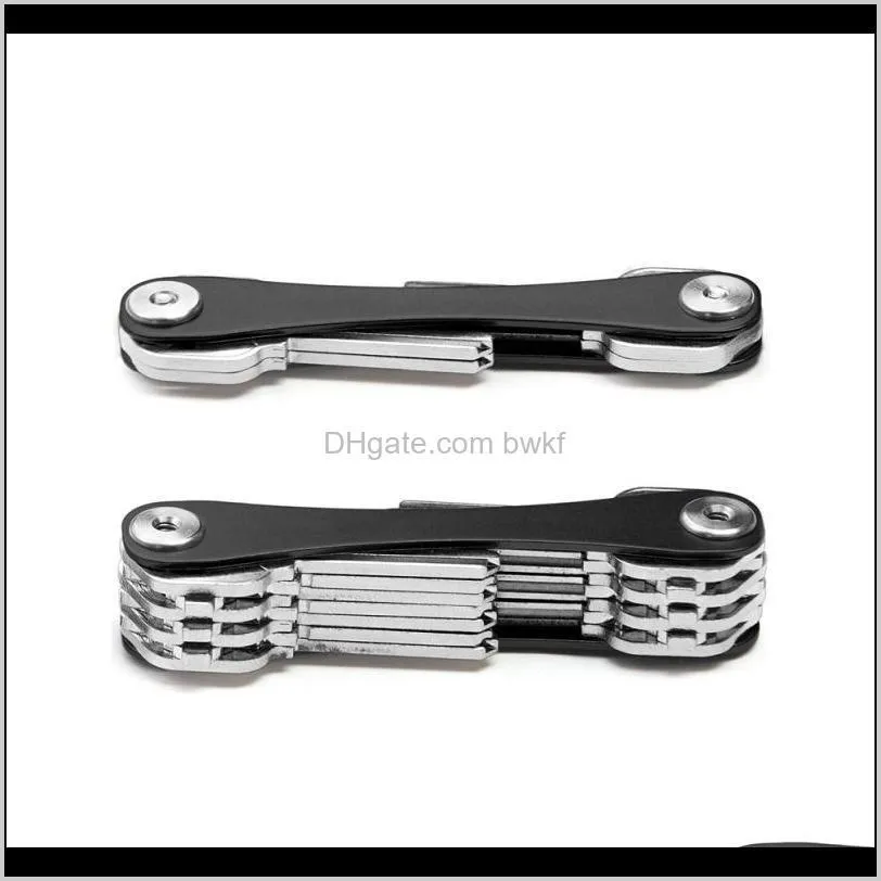aluminum key clip flexible metal key storage compact key holder keychain organizer multi-functional plactical clip keychain clip