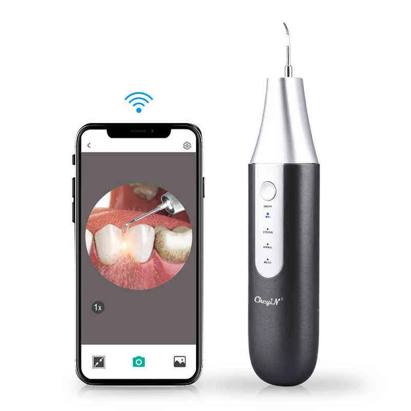 NXY Appareils de soins du visage Ckeyin Détartreur dentaire électrique à ultrasons Caméra visuelle Calcul Détachant Endoscope Blanchiment des dents Soins d'hygiène buccale 0222