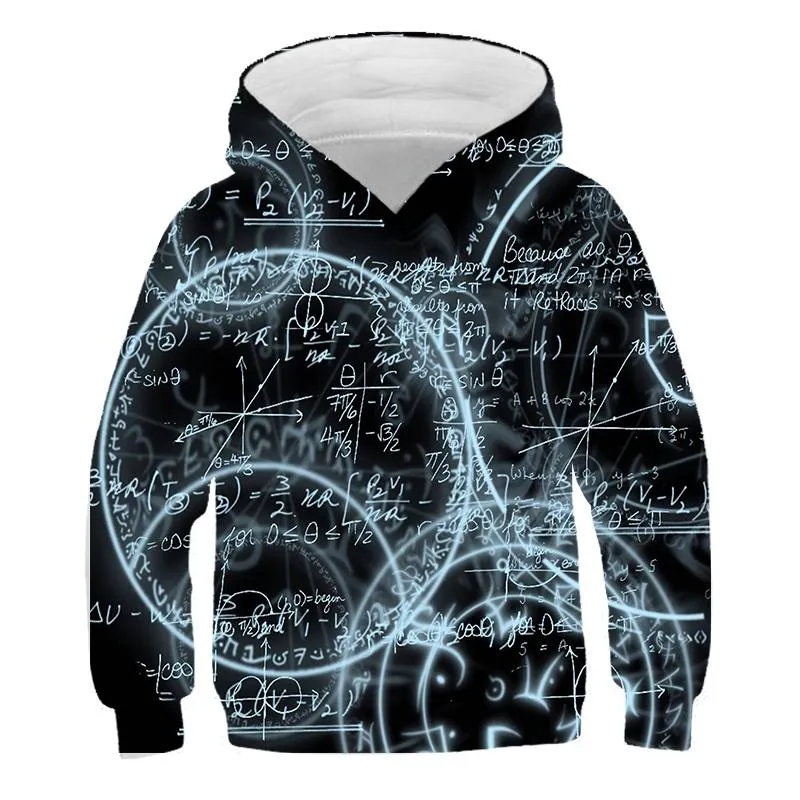 Sudaderas Niños Física Física Fórmula Sudadera Hoodie Niñas Personalidad 3D Imprimir Matemáticas Sudadera