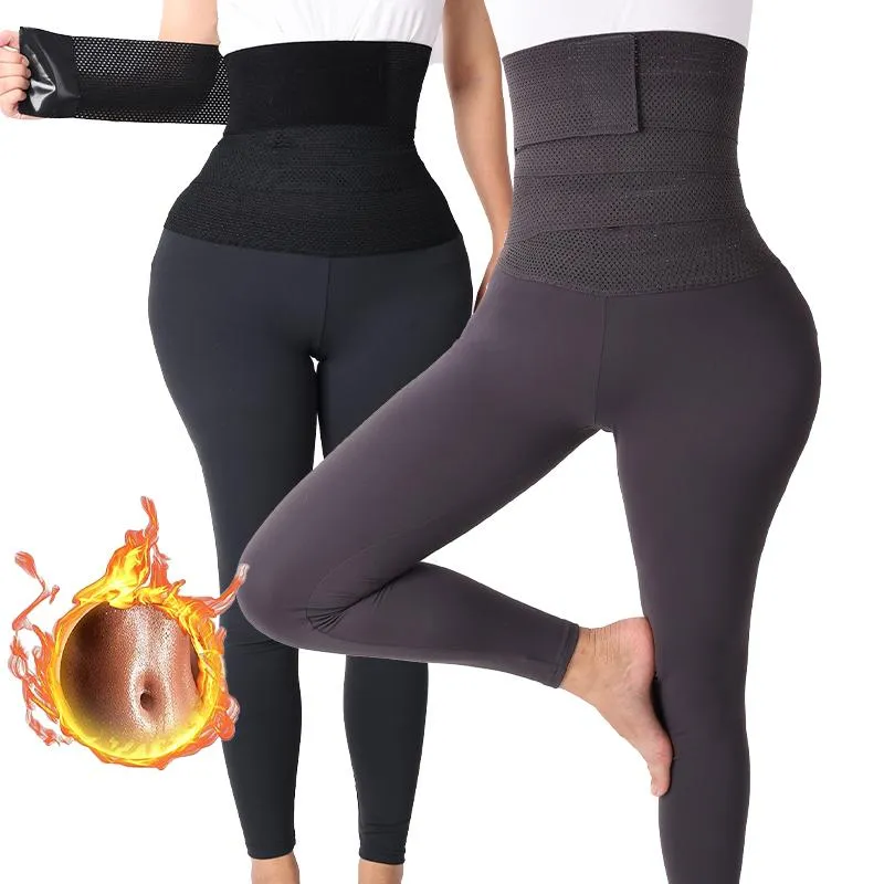 Kobiety Shapers XSShape Trener Shapewear Sauna Sauna Talia Trymmer Pas Odchudzanie Tummy Wrap Waga Utrata Body Bandaż Spodnie Jogi