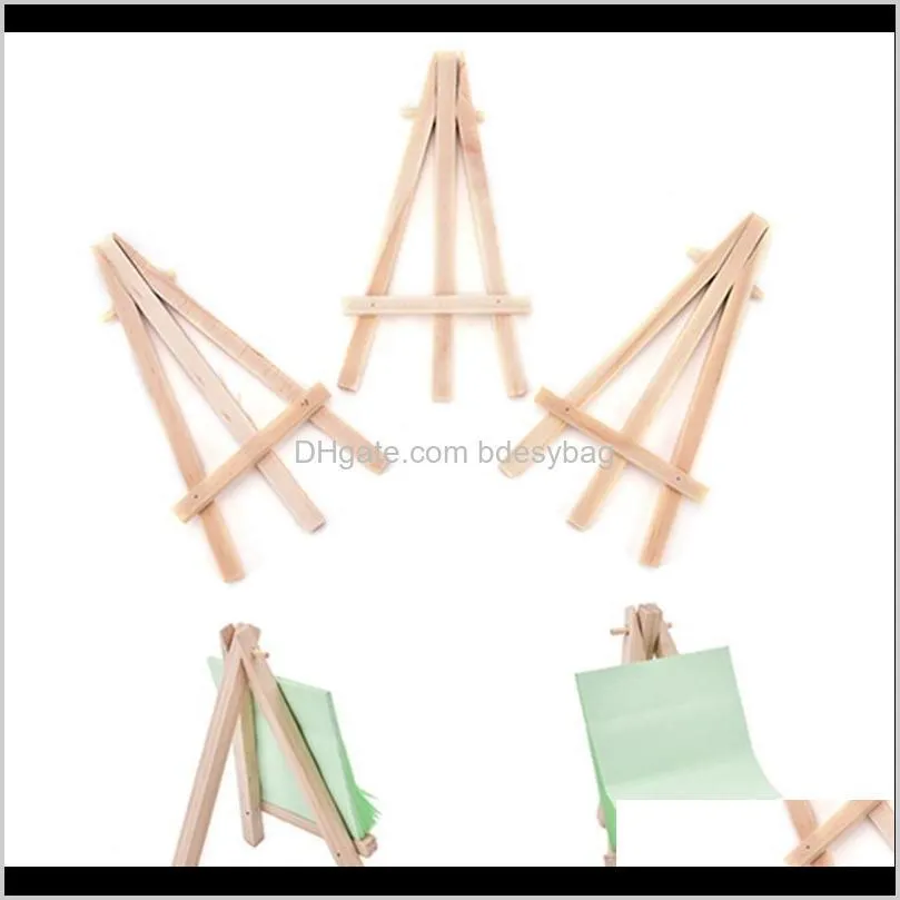 8x15cm natural wooden mini tripod easel mini display stand for wedding place name holder menu board minis tripod easel mini display