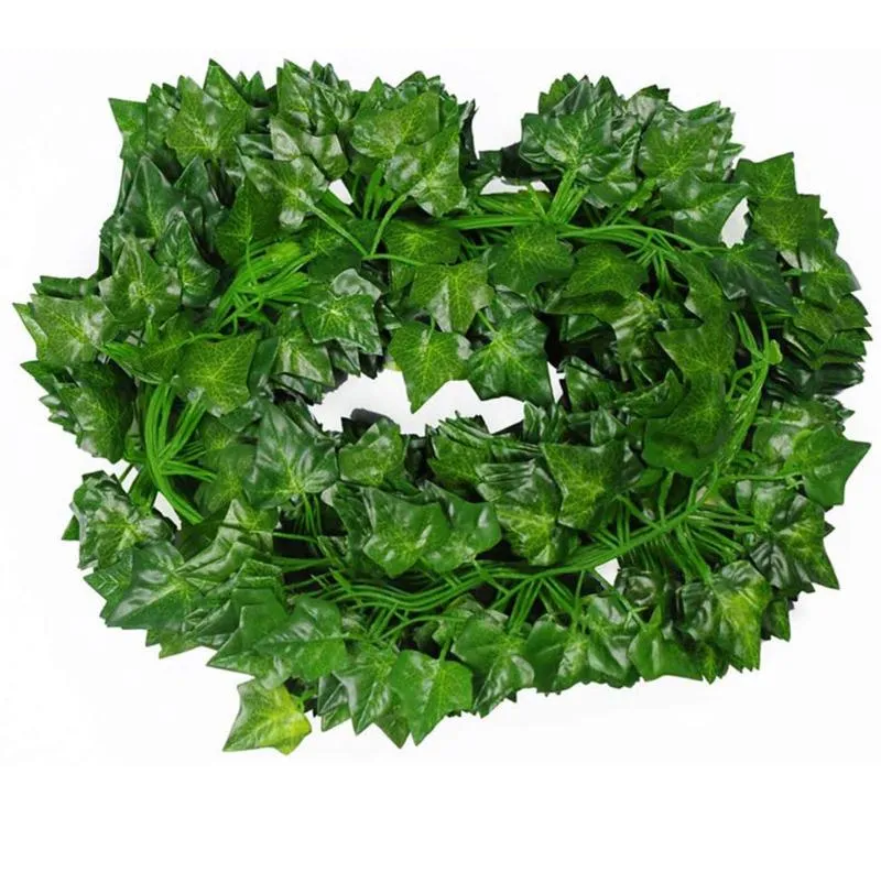 Fili 86 FT Piante di foglie di edera artificiale Vite Fogliame finto Fiori Pianta rampicante Ghirlanda verde Appeso Decorazione domestica Ghirlande decorative