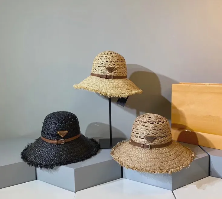 Chapéu de palha Show infantil Casa oca Eaves larga chapéus versáteis protetora solar Capas de trança de capim -de -praia