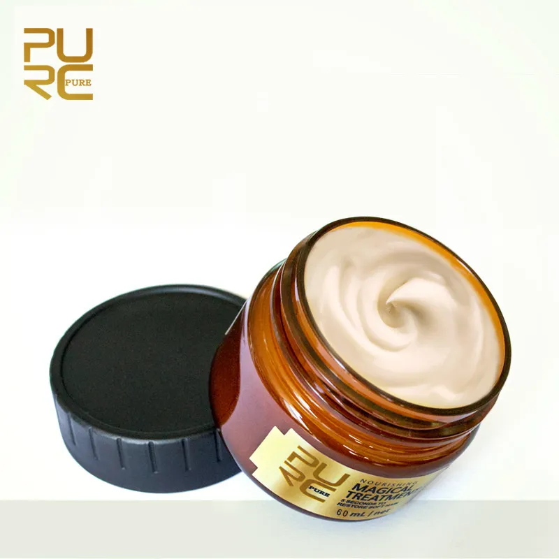 60 ml PURC masque de traitement capillaire nourrissant à la kératine magique 5 secondes répare les dommages restaurer la racine des cheveux doux 3 pièces