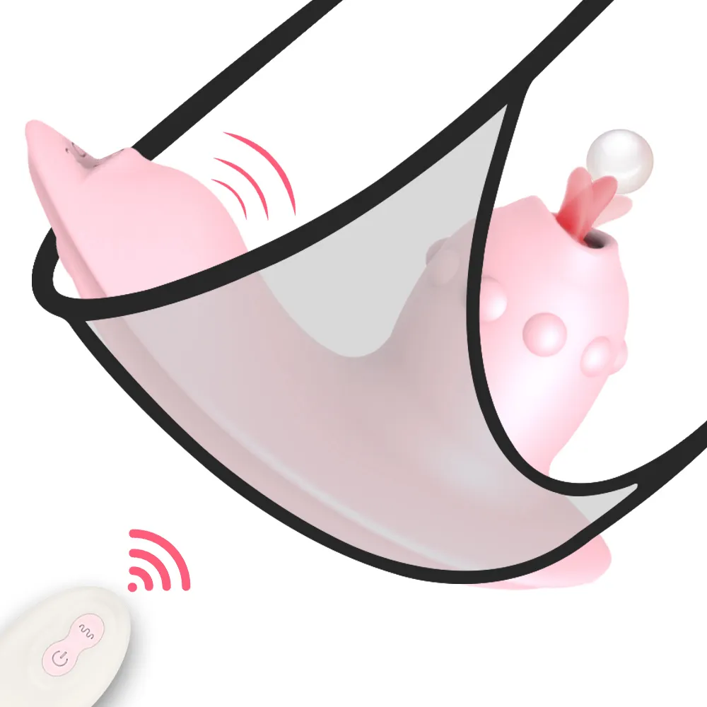 Masaż Pocket Nosić Wibrator Kobiet Masturbacja Urządzenie Język Licking Clitoral Massager G-Spot Vagina Stymulator Sex Maszyna Dorosłych Zabawki