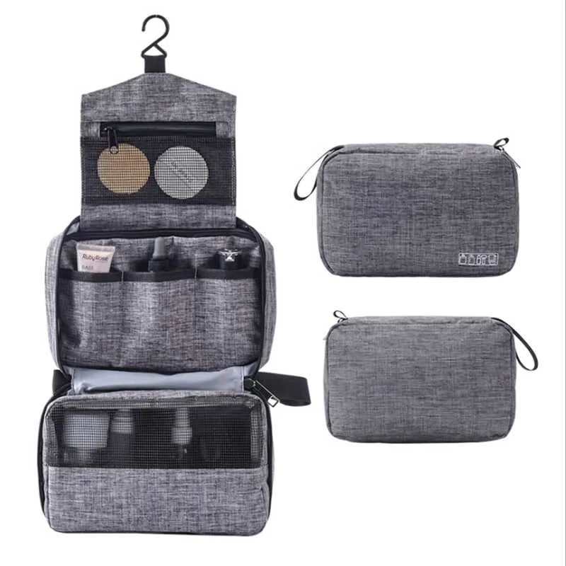 Sac de toilette de voyage Portable pour femmes, sac suspendu de lavage, trousse de maquillage et de cosmétiques, sacs de rangement pliables, étuis