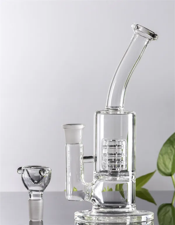 Matrix Perc Verre narguilé Dab Rig Pipes À Eau 9 "de hauteur 5mm d'épaisseur bongs avec bol capiteux ou banger plates-formes pétrolières barboteur