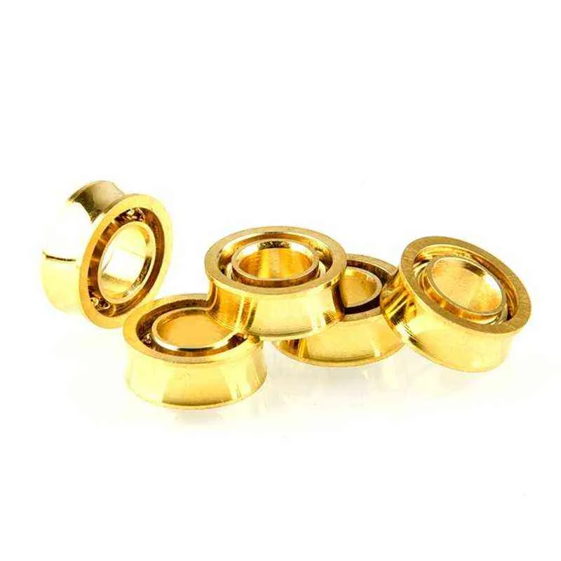 40JC 6pcs R188KK UR188 Gold Plated Bearing For Fidget Spinner Yoyos Fan G1125