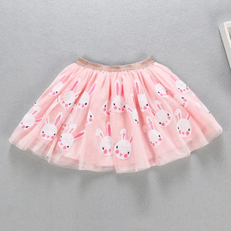 Infant Tutu Skirt Baby Girls Sequins Pink Rabbit Rainbow s Princess Party Ballet Dance 210429