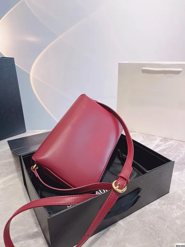 Red 2021 designer printed luxury leather envelope bag high quality shopping bags lady shoulder strap messenger handbag