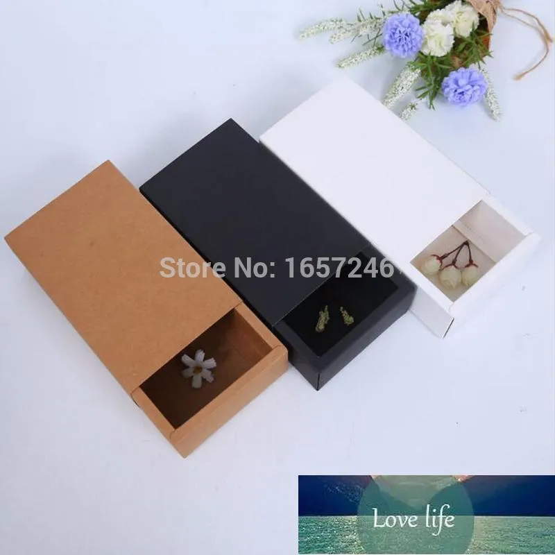 Gift Wrap 24x11.5x7cm Paper Drawer Boxes Kraft Brown Handmade Soap Packaging Party Storage Box For Jewerly/Candy/Handicraft Factory price expert design Quality