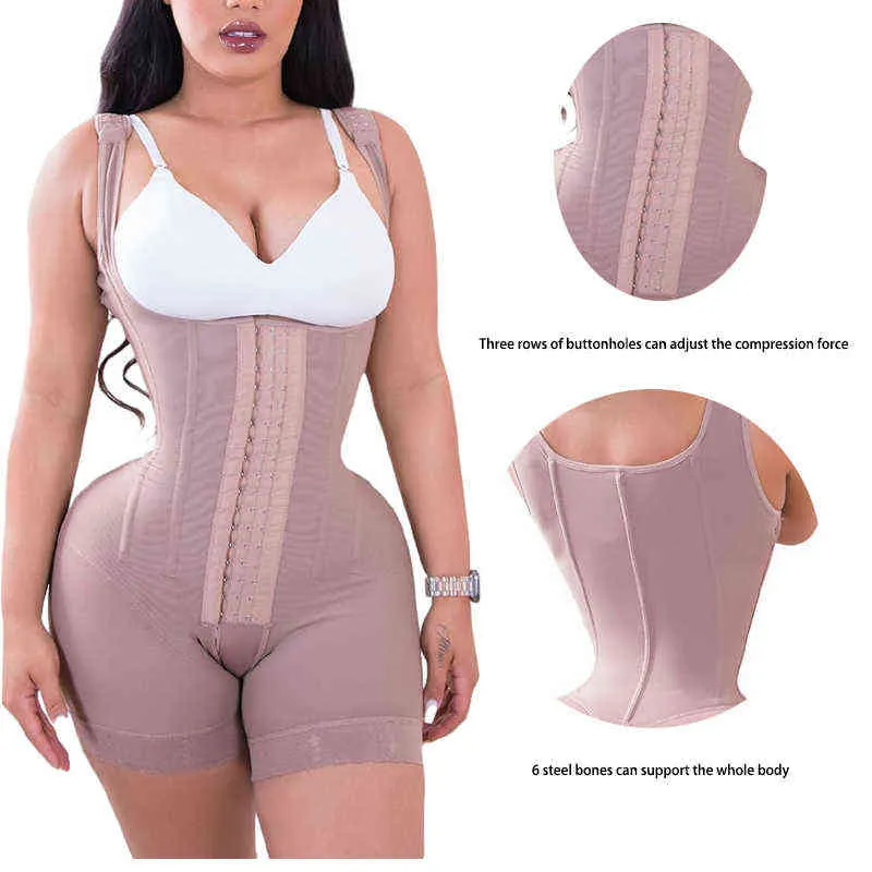 Women's Corset Open Bust Tummy Control Gorset Butt-lifting Shapewear Fajas  Colombianas Skims Body Shaper Postpartum