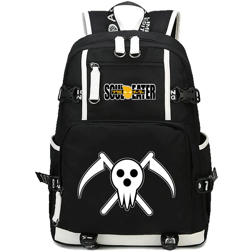 Mochila Death the Kid Soul Eater daypack Lady of gorgon Bolsa escolar de desenho animado Bolsa escolar casual para computador