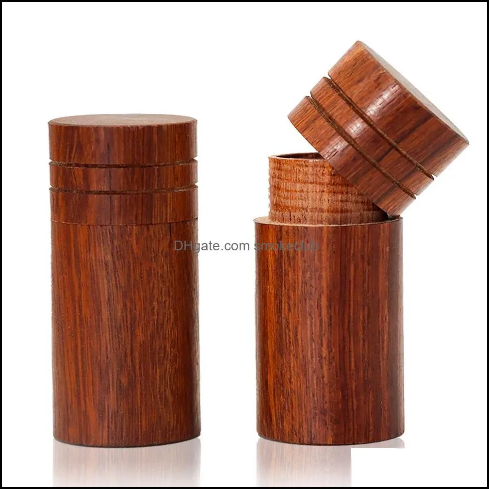 Förpackningslådor Office School Business Industrial 1l Träförvaring Box Hushållsrök Aessories Mini Portable Natural Sandalwood Tobao D