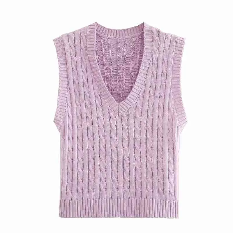 vintage female kints summer purple soft women knitwears rayon v neck ladies knitted sweaters sleeveless knitwear 210430