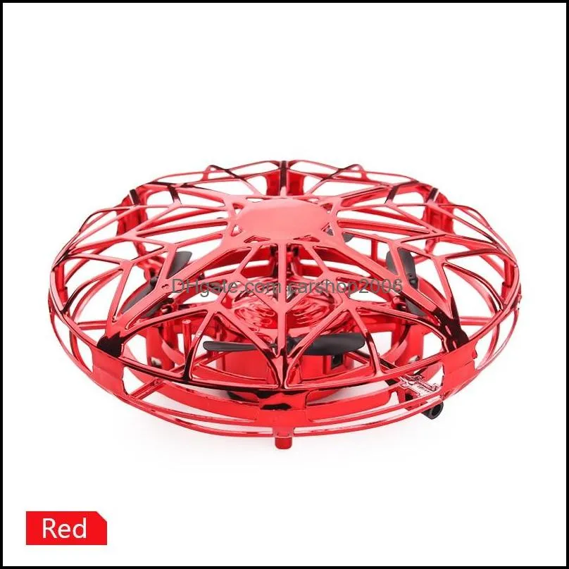 Intelligent induction UFO four-axis aircraft gesture sensing aircraft drone Anti-collision LED UFO Flying Ball Toys Induction HWF8816