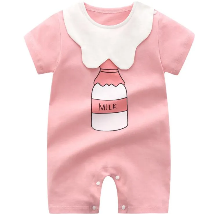 Baby Jungen Mädchen Revers Kragen Strampler Sommer Neugeborenen Kurzarm Baumwolle Strampler Baby, Kleinkind Mädchen Designer Kleidung