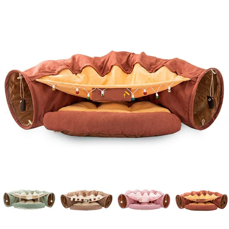 新作ポイント10倍 キャットベッド家具ペット猫トンネルベッド折りたたみ式居眠り屋内玩具ウサギkittens子犬犬2 In 1 送料無料まとめ買い Admission Kmctcollegeofpharmacy Org