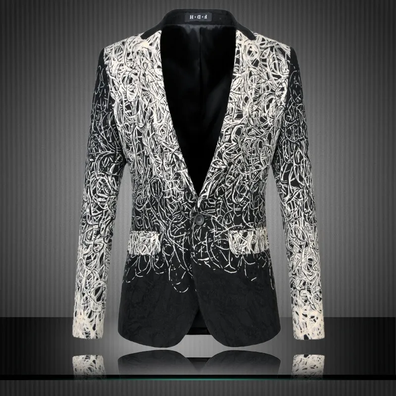 Mäns Casual Collar Blazers Ungdom Stilig trend kostym Business Brand Fashion Top Coat Dance Wedding Clothes Plus Size 6XL
