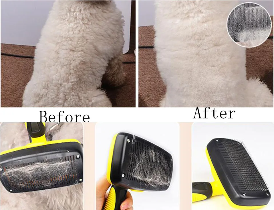 Cat Grooming Brush Products For Cat Dogs Pets Slicker Brush Cat Comb Brush for furmins Hair Removal Comb for Cats Grooming Tool (3)