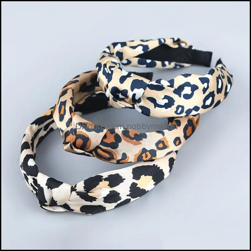 Fashion Sexy Leopard Print Printing and Dyeing Fabric Headband Party Trendy Hair Accessories for Women