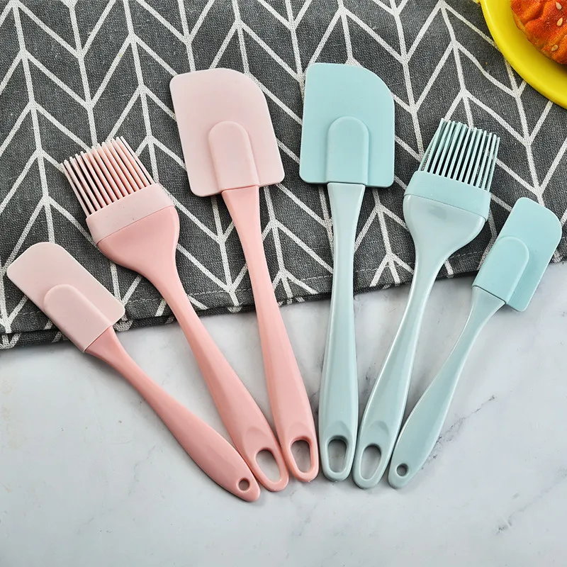 Baking & Pastry Tools Silicone Cream Scraper DIY Bread Cake Butter Spatula Mixer Oil Brush Kitchen Cooking Utensil KDJK2103