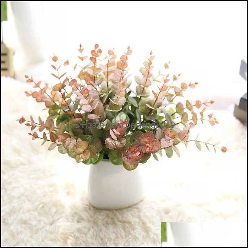 Decorative Festive Party Supplies Home Gardendecorative Flowers & Wreaths Wholesale Small Eucalyptus Leaves Money Flower Arranging Simulatio