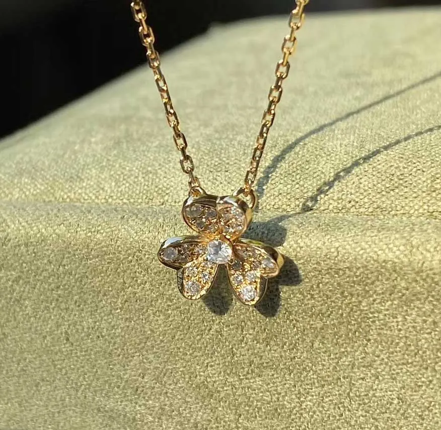 V الذهب المواد قلادة قلادة قلادة مع الماس سباركلي للنساء مجوهرات الزفاف هدية لديها ختم عشيق القرط سوار PS4872