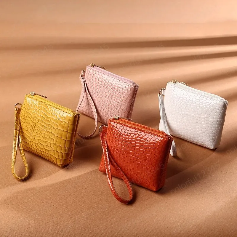 Pu Coin Purse Wallet Women Key Card Holder Bag Solid Colour Zipper Girl Mini Coin Money Earphone Holder Bags Pouch