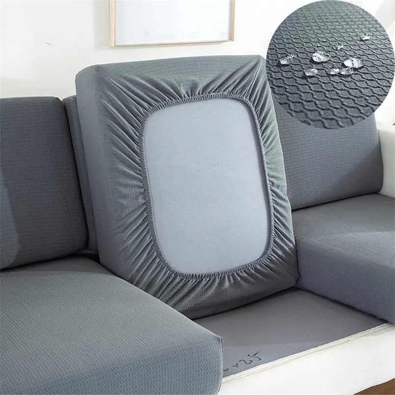 Jimdyroom Luksusowa wodoodporna sofa Składa osłona poduszki zagęszczająca się na tkaninę i skórzaną kanapę używaną w salonie 3 miejsc lub więcej 211116
