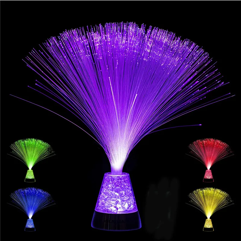 LED Veilleuse Fibre Optique Colorée Lanterne Atmosphère Lampe USB Batterie lumières Accueil Festival De Mariage article